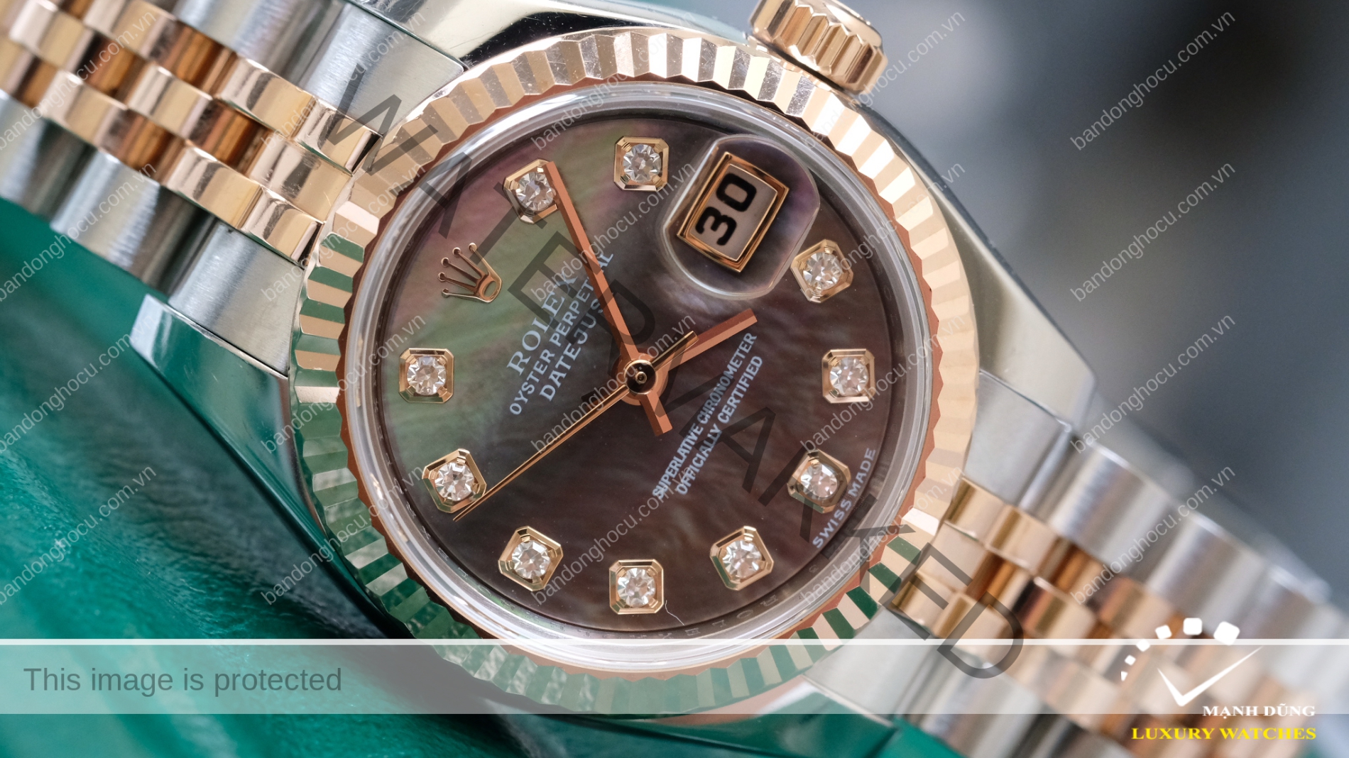 Đồng hồ nữ Rolex Datejust 179171 mặt trai tím size 26mm