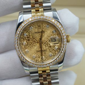 Đồng hồ Rolex Datejust 116243 mặt vi tính vàng size 36mm