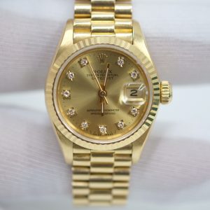 Rolex Lady-Datejust 69178 mặt tia vàng size 26mm