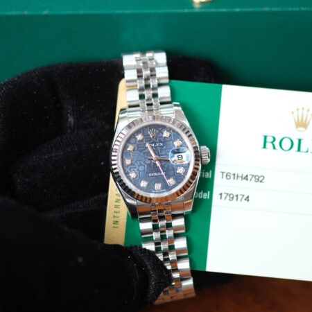 Đồng Hồ Rolex Datejust 179174 Vi Tính Xanh - Hình ảnh 3