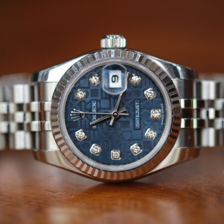 Đồng Hồ Rolex Datejust 179174 Vi Tính Xanh - Hình ảnh 6