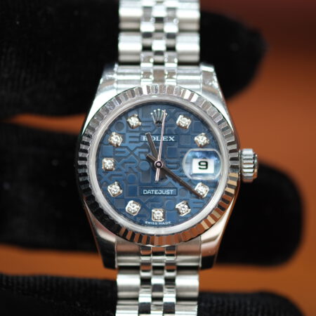 Đồng Hồ Rolex Datejust 179174 Vi Tính Xanh - Hình ảnh 1