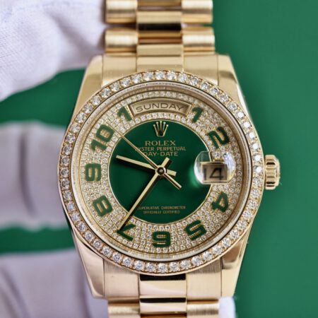 Đồng hồ Rolex 118348 vàng 18k kim cương zin
