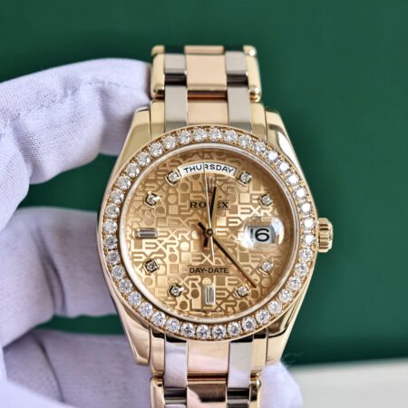 Đồng hồ Rolex Day Date 18948 Vàng Khối 18k Vành Kim Cương